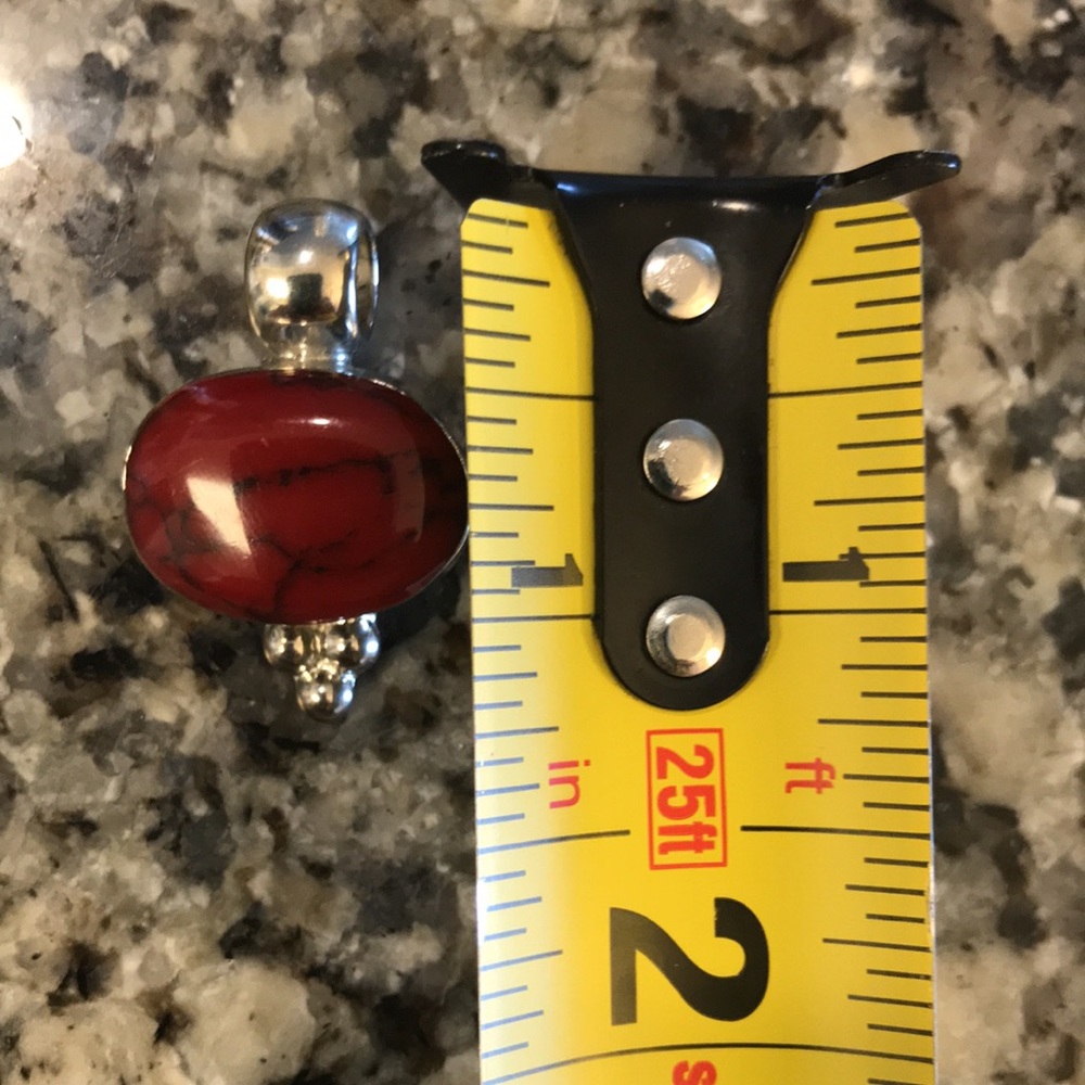 Red jasper pendant in sterling silver - Picture 5 of 5